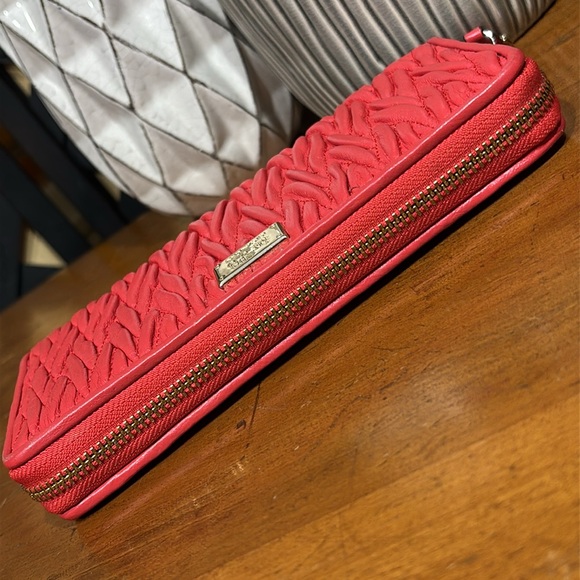 Coach Twist Madison Leather Continental Gathered Wallet with Original Coach Box - Picture 7 of 16